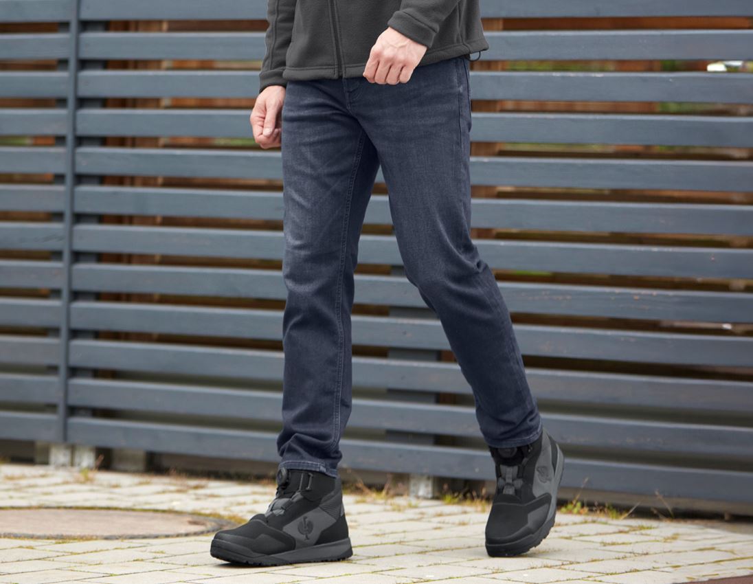 Work Trousers: e.s. 5-pocket jeans jog-denim + darkwashed 1