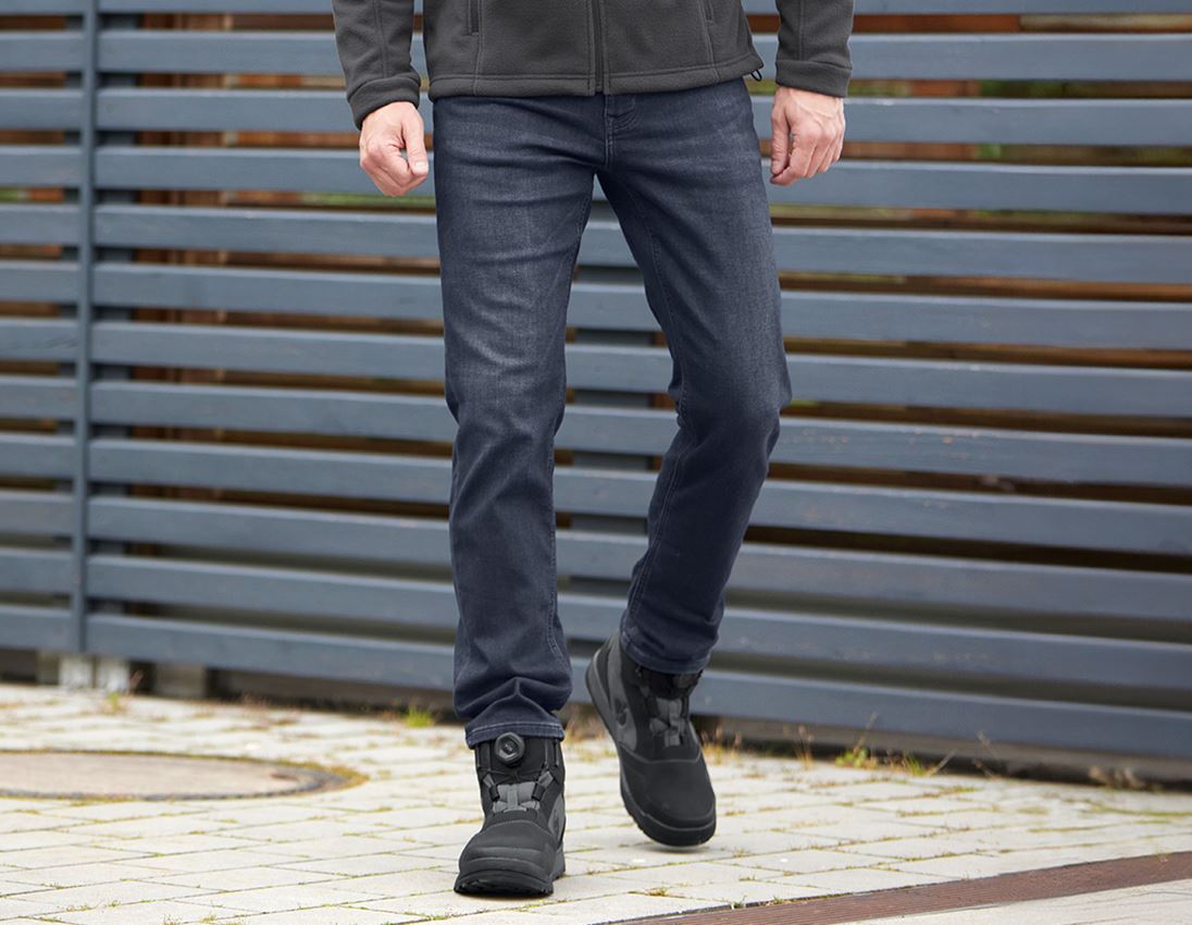 Pantalons de travail: e.s. Jeans à 5 poches jog-denim + darkwashed