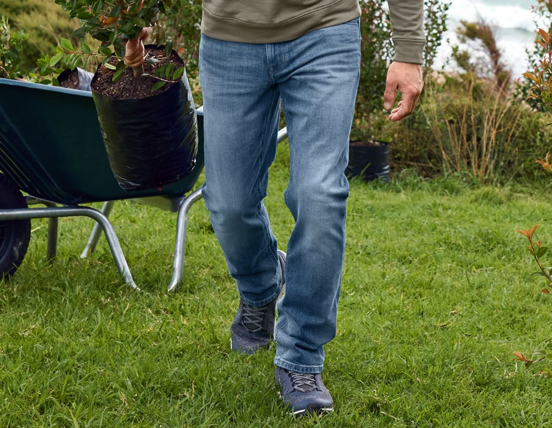 Pantalons de travail: e.s. Jeans stretch à 5 poches, straight + stonewashed 2