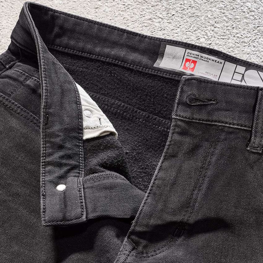 Work Trousers: e.s. Winter 5-Pocket stretch jeans + blackwashed 2