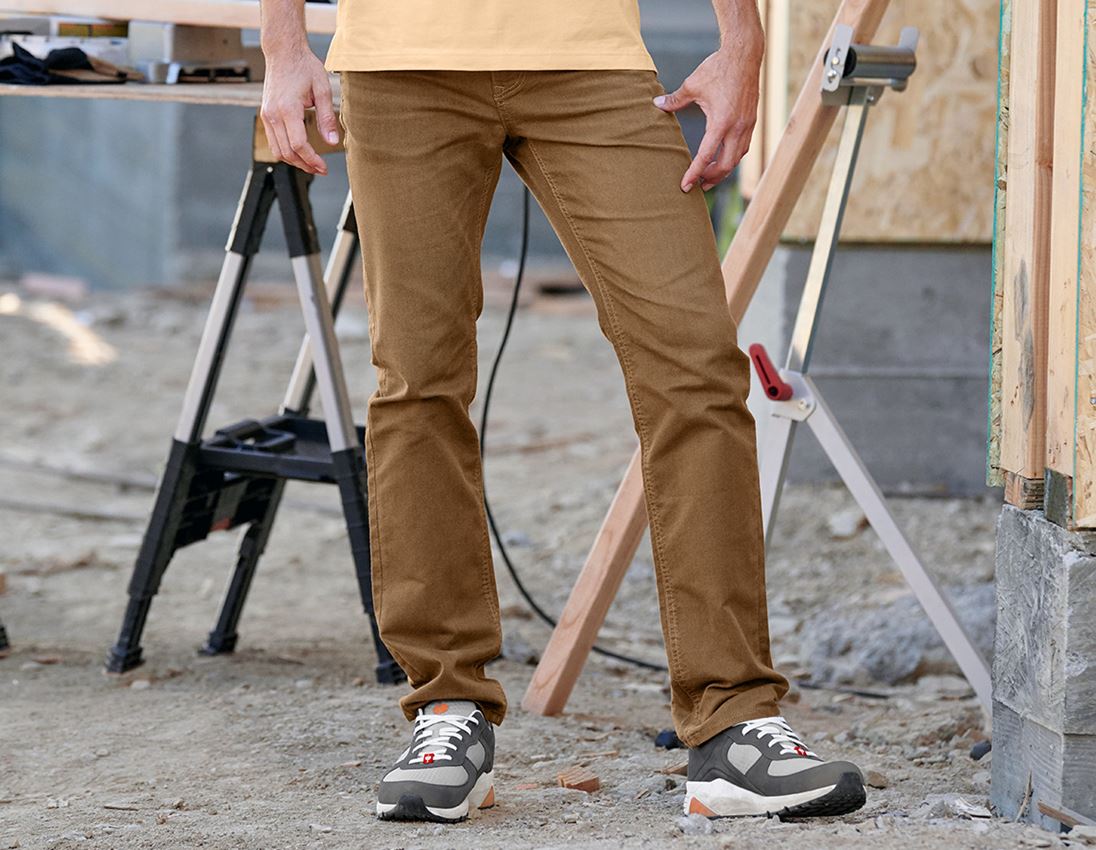 Work Trousers: 5-pocket Trousers e.s.vintage + sepia