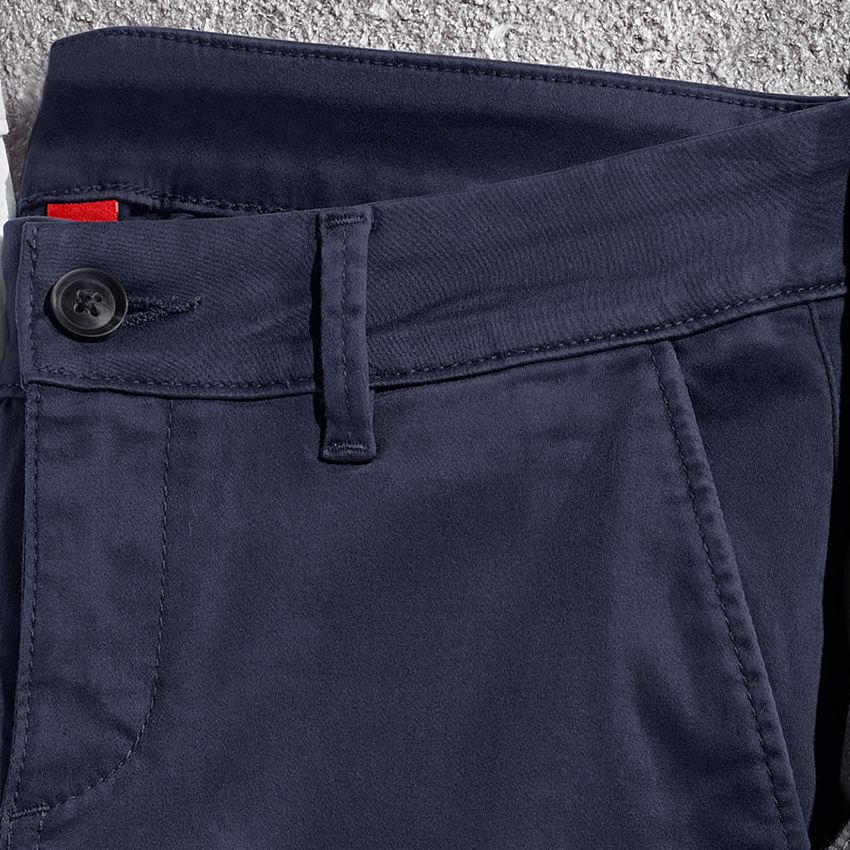 Hosen: e.s. Damen 5-Pocket-Berufshose Chino + dunkelblau 2