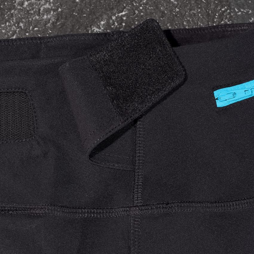 Clothing: Functional tights e.s.trail, ladies' + black/lapisturquoise 2