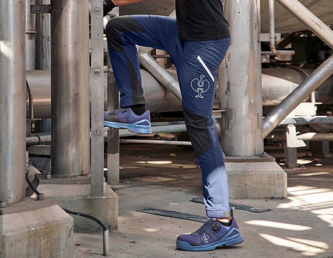 Work Trousers: Functional trousers e.s.trail + deepblue/white