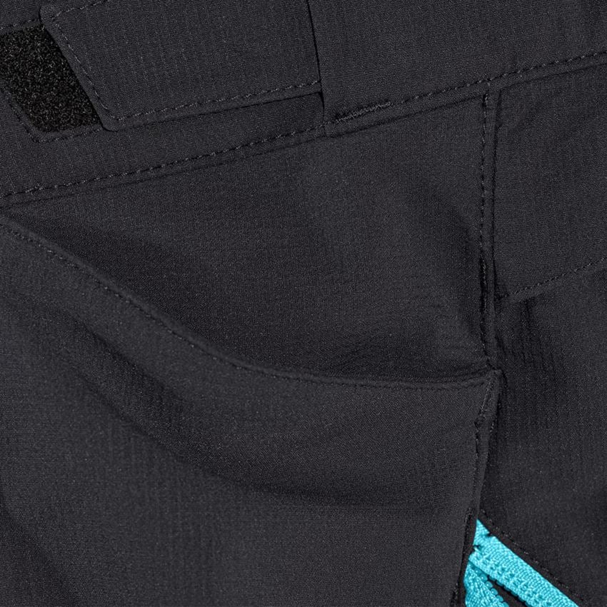 Clothing: Functional trousers e.s.trail, children's + black/lapisturquoise 2