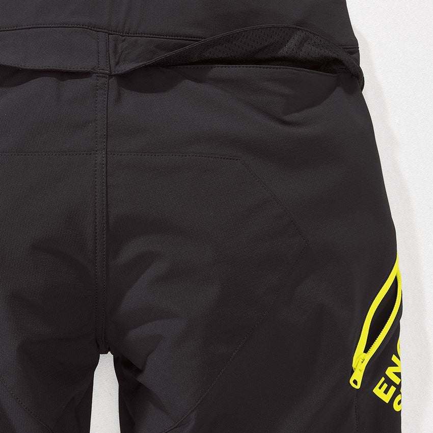 Work Trousers: Functional short e.s.trail + black/acid yellow 2