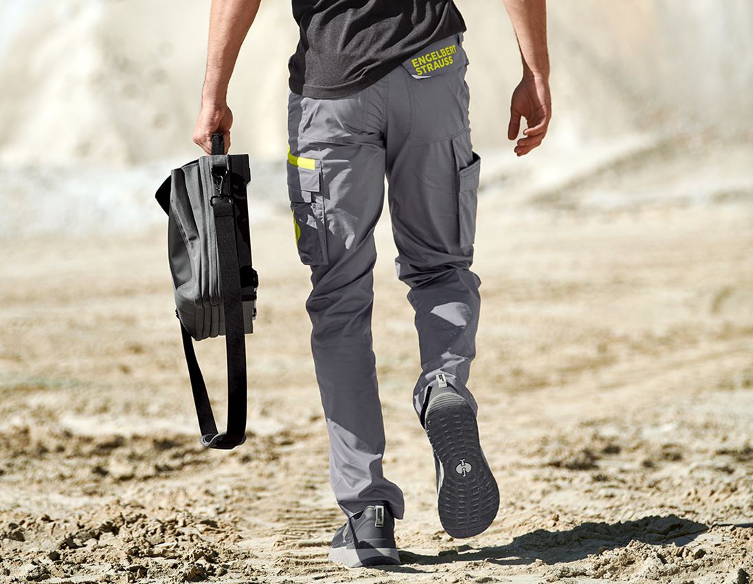 Work Trousers: Cargo trousers e.s.trail + basaltgrey/acid yellow 1
