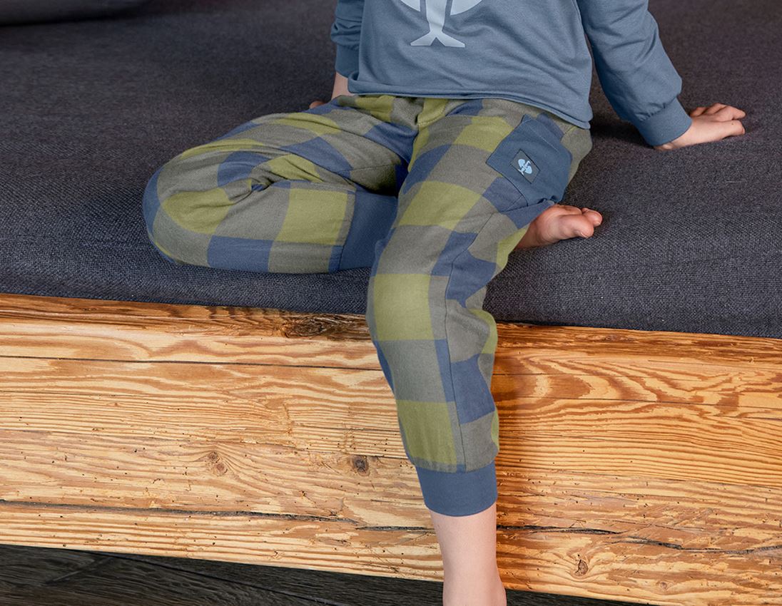 Accessories: e.s. Pyjama Trousers, children's + mountaingreen/oxidblue