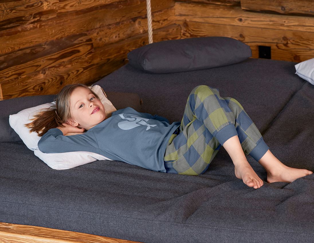 Accessories: e.s. Pyjama Trousers, children's + mountaingreen/oxidblue 2