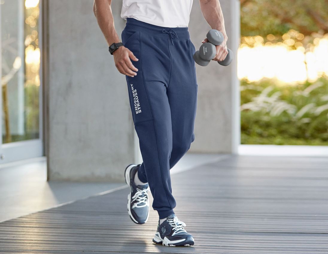Vêtements: Pantalon sweat light e.s.trail + bleu profond/blanc 3