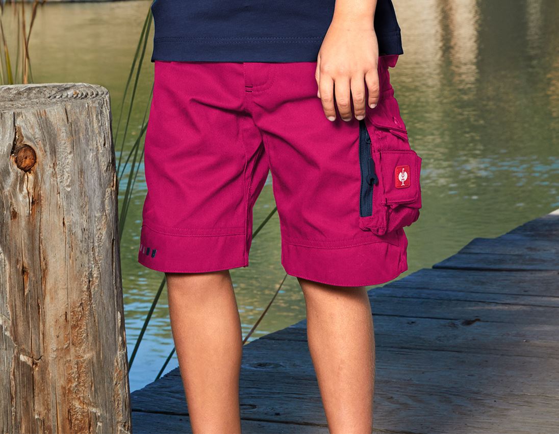 Clothing: SET: Kid's trousers + shorts e.s.motion 2020 +ball + berry/navy