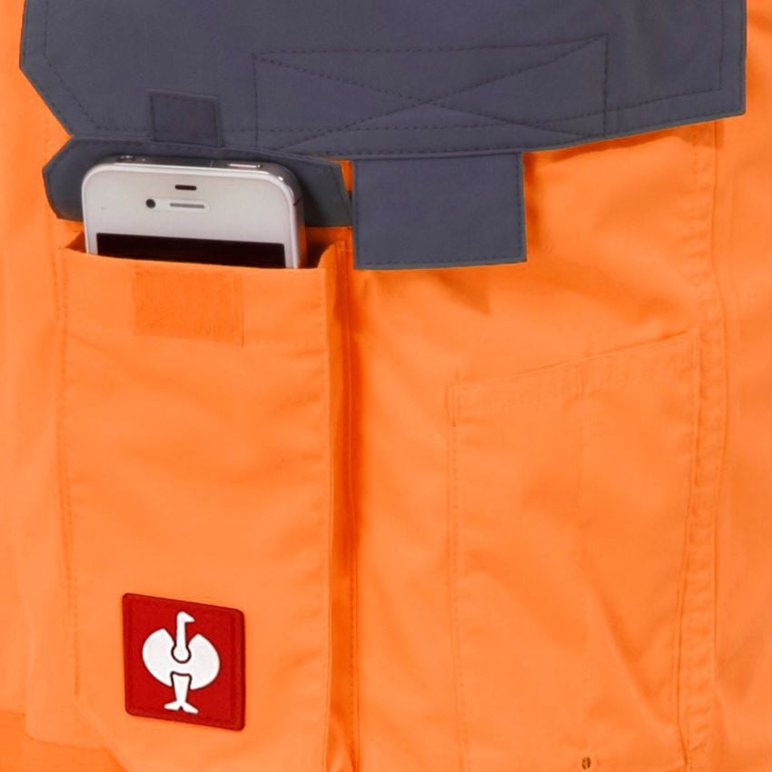 Work Trousers: High-vis functional bib & brace e.s.prestige + high-vis orange/grey 2