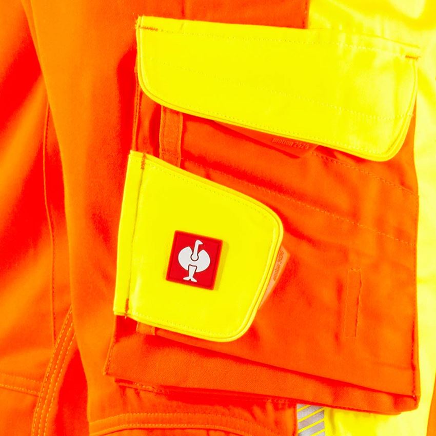 Pantalons de travail: Pantalon taille élas.sign. e.s.motion 2020 d'hiver + orange fluo/jaune fluo 2