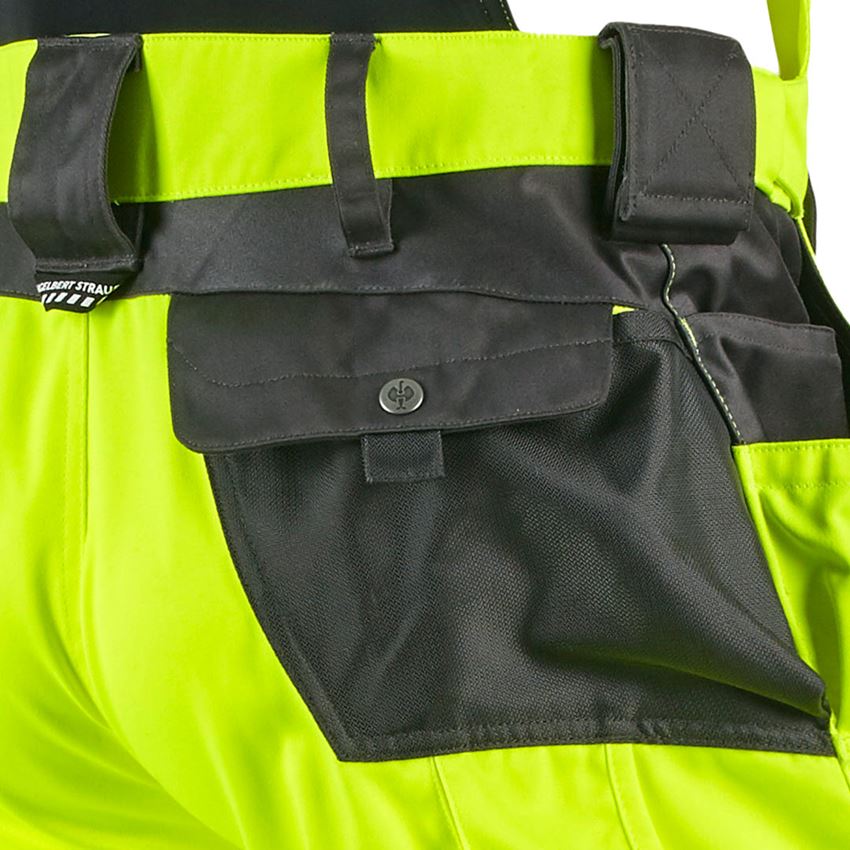 Work Trousers: High-vis bib & brace e.s.motion + high-vis yellow/anthracite 2