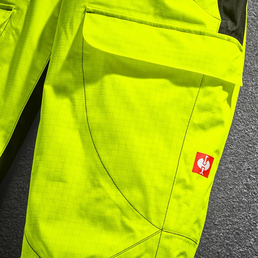 Work Trousers: e.s. Weatherproof trousers multinorm high-vis + high-vis yellow/black 2