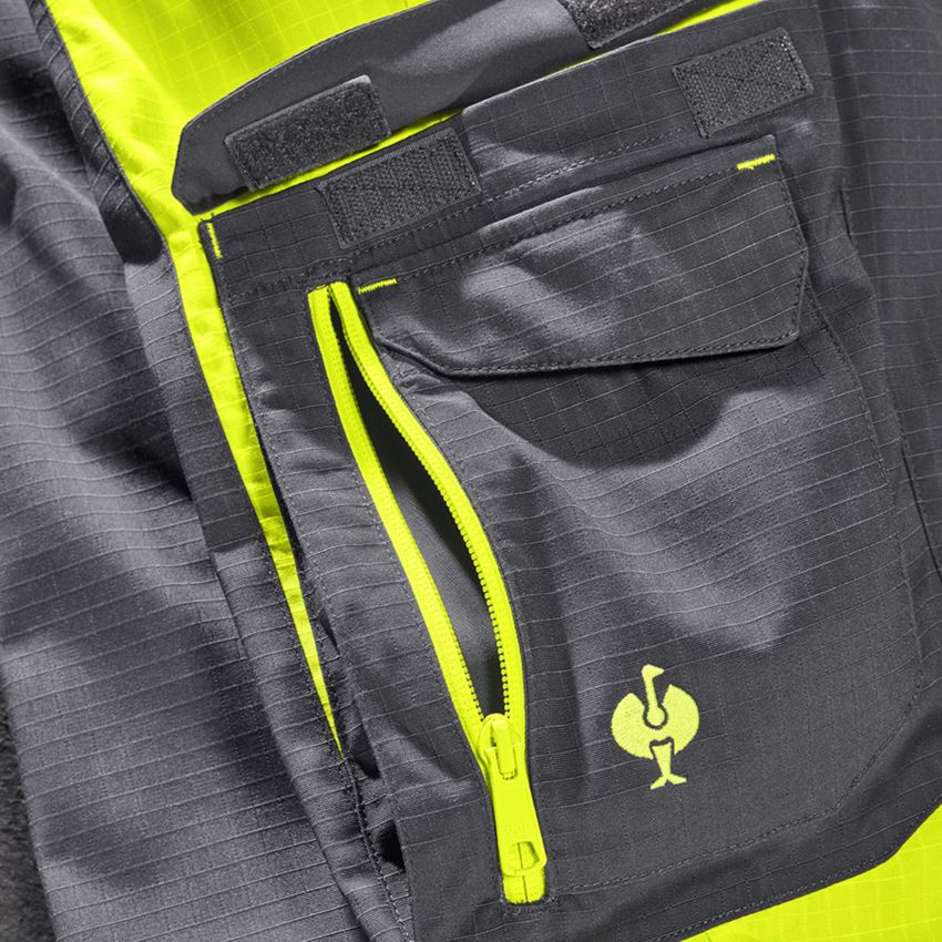 Work Trousers: High-vis trousers e.s.concrete + anthracite/high-vis yellow 2