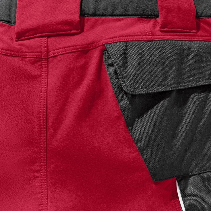 Pantalons de travail: Short fonctionnel e.s.dynashield + rouge vif/noir 2