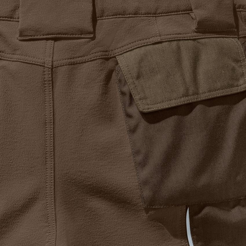 Work Trousers: Functional short e.s.dynashield, ladies' + hazelnut/chestnut 2