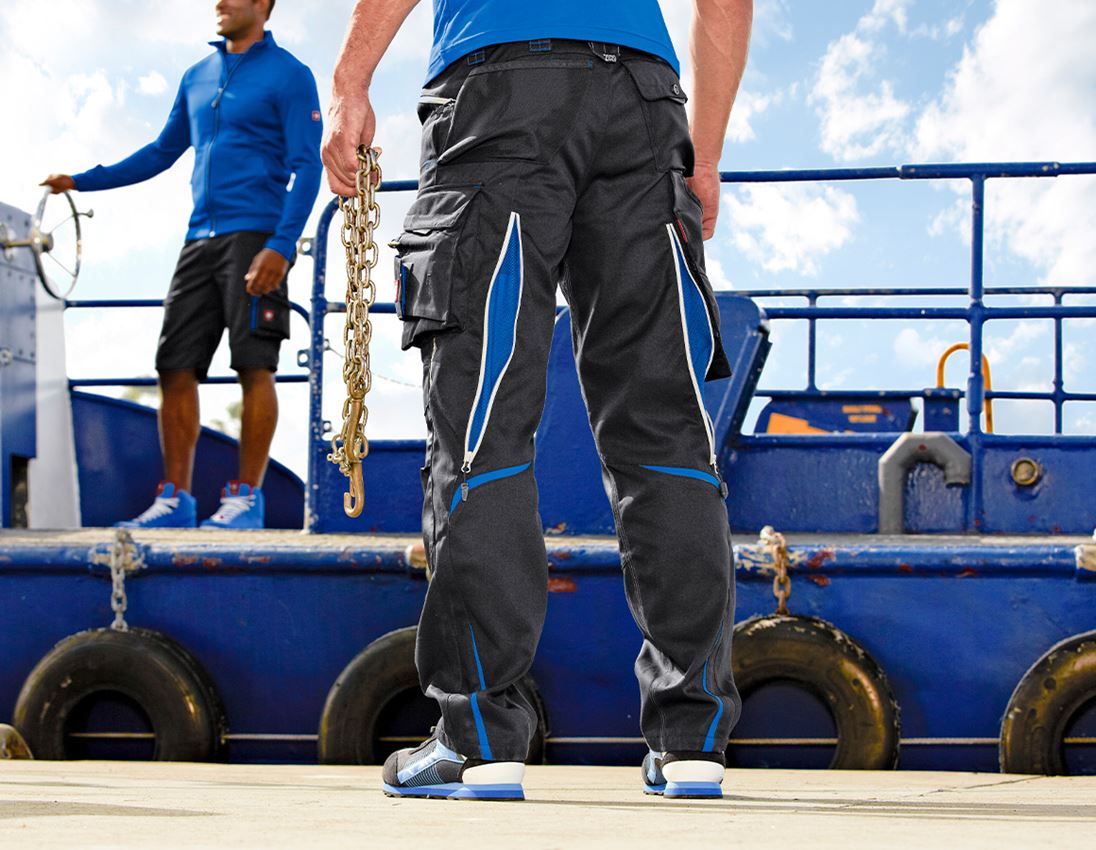 Work Trousers: Trousers e.s.motion 2020 + graphite/gentianblue 1