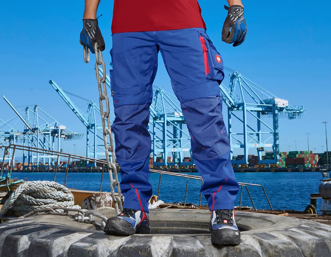 Work Trousers: Trousers e.s.motion 2020 + royal/fiery red