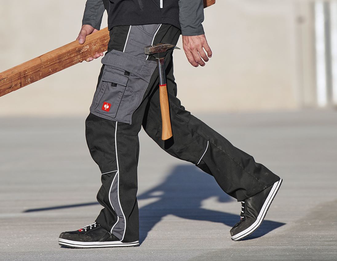 Work Trousers: Trousers e.s.active + black/anthracite