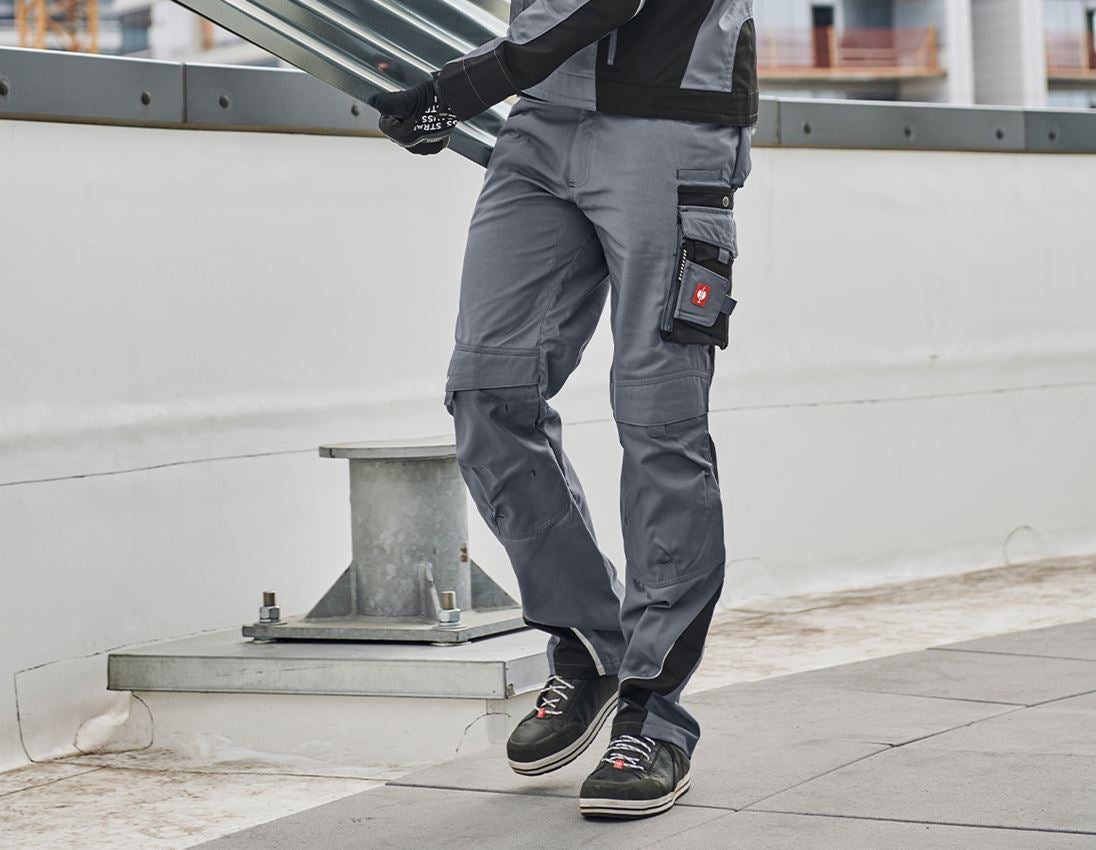Work Trousers: Trousers e.s.motion + grey/black