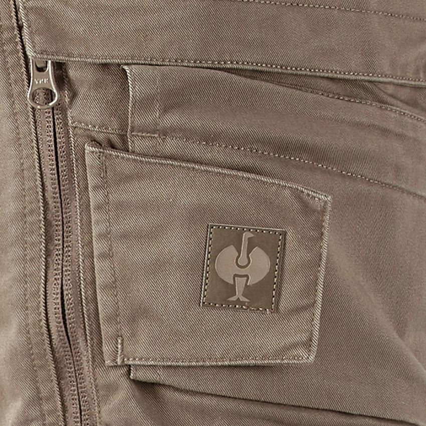 Pantalons de travail: Pantalon à taille élastique e.s.motion ten + brun cendré 2