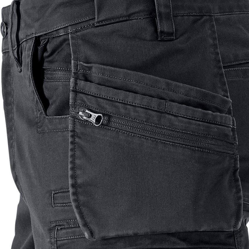 Work Trousers: Trousers e.s.motion ten tool-pouch + oxidblack 2