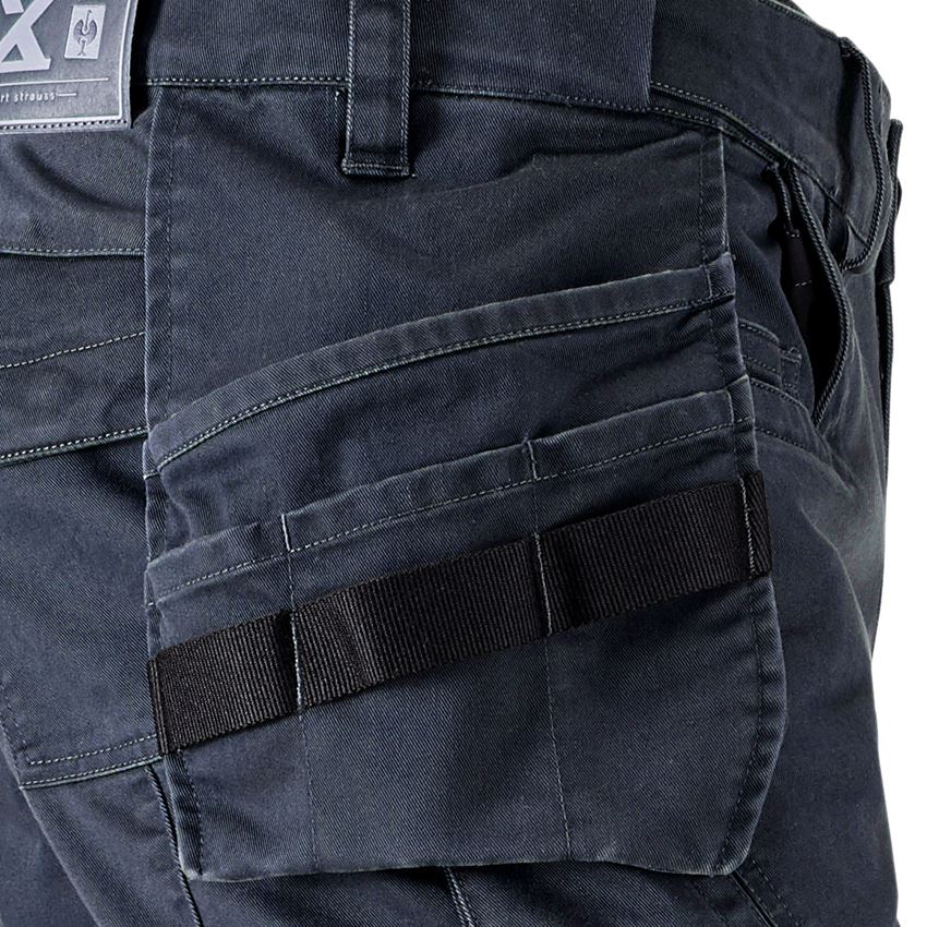 Pantalons de travail: Pantalon à taille élast. e.s.motion ten tool-pouch + bleu ardoise 2