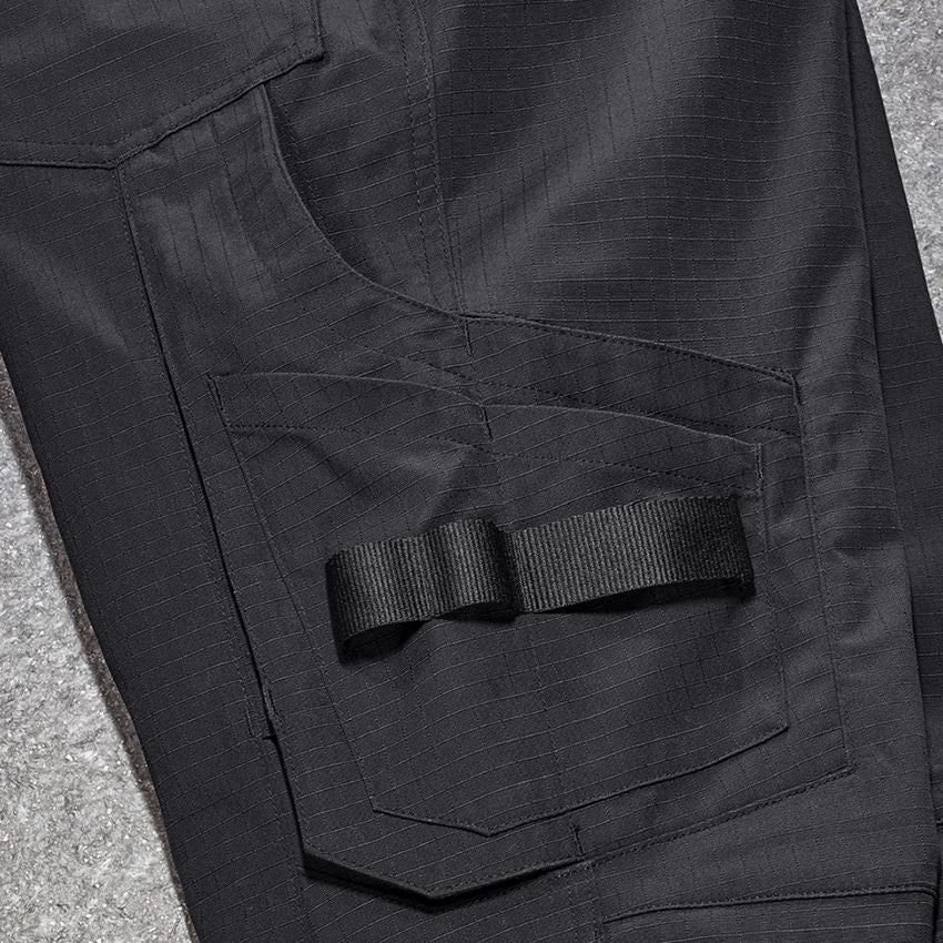 Pantalons de travail: Pantalon à taille élast. e.s.concrete solid femmes + noir 2