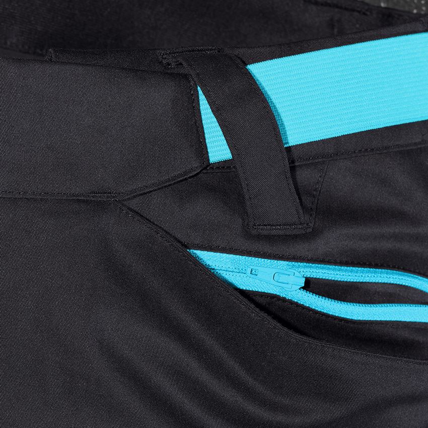 Clothing: Trousers e.s.trail + black/lapisturquoise 2