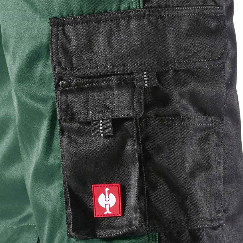 Pantalons de travail: Short e.s.image + vert/noir 2