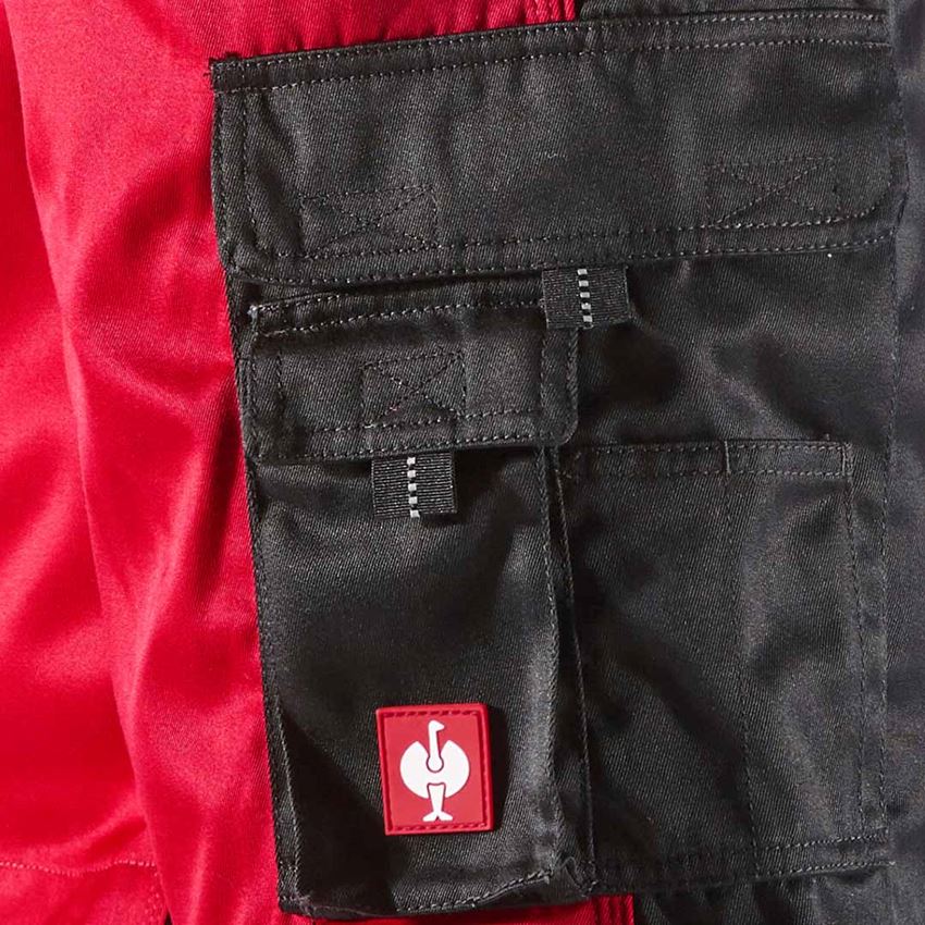 Pantalons de travail: Short e.s.image + rouge/noir 2
