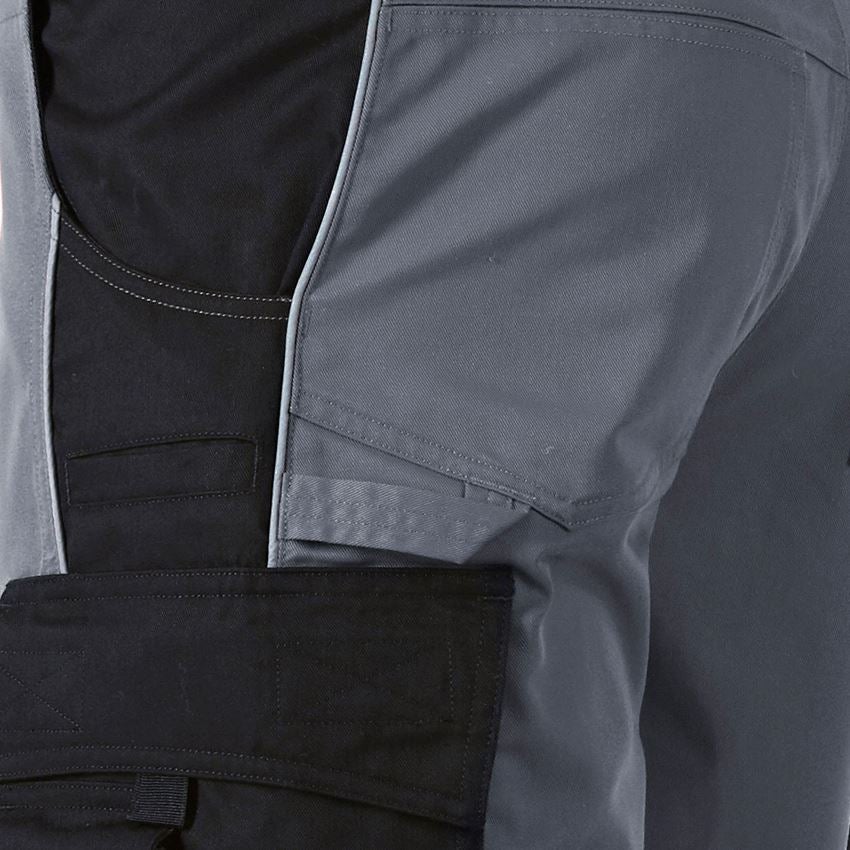 Pantalons de travail: Short e.s.active + gris/noir 2