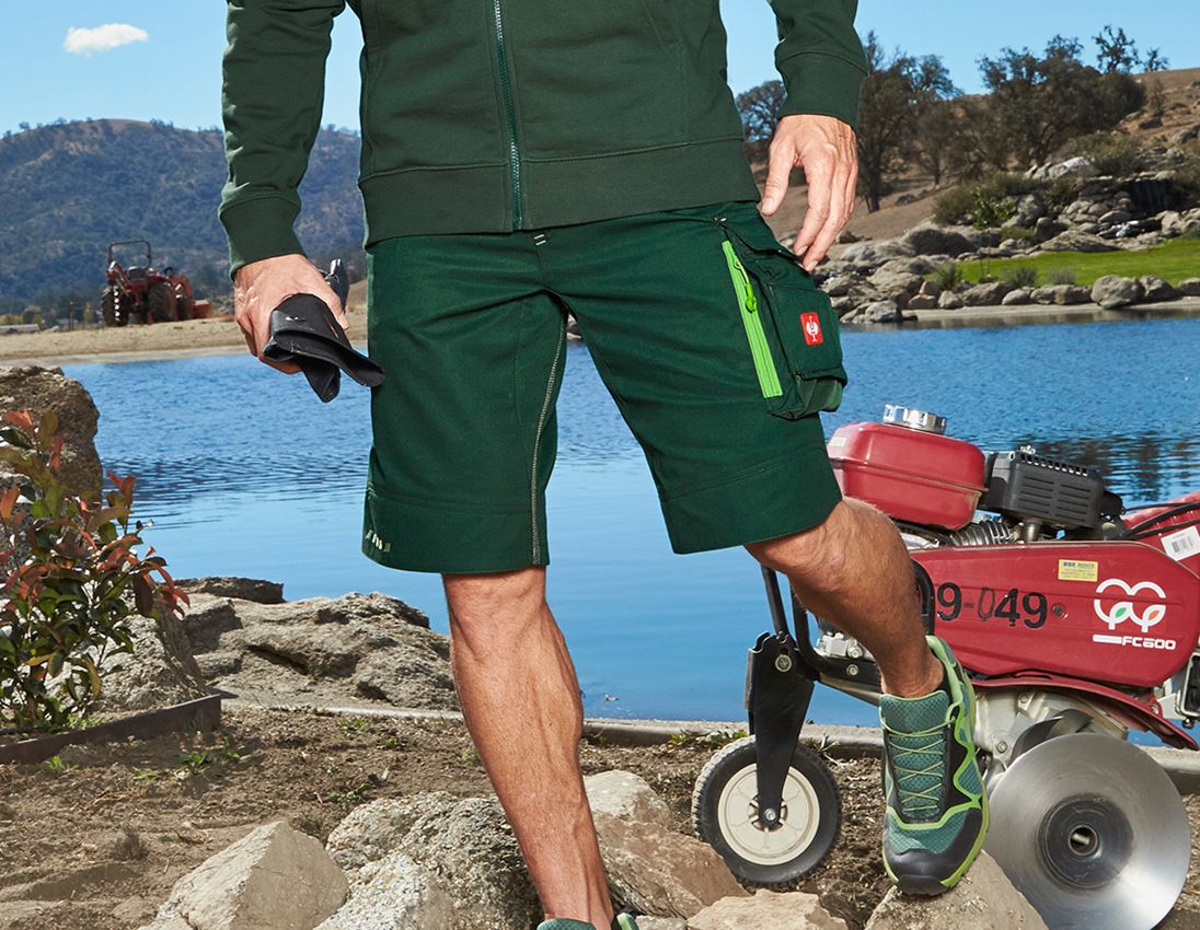 Work Trousers: Shorts e.s.motion 2020 + green/seagreen