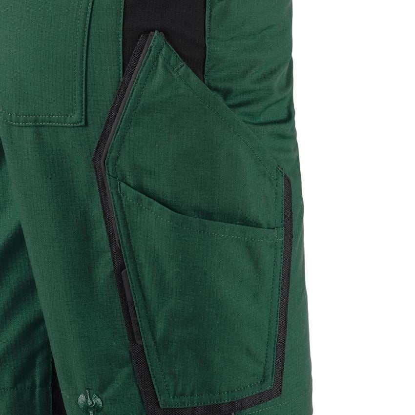 Work Trousers: Shorts e.s.vision, ladies' + green/black 2