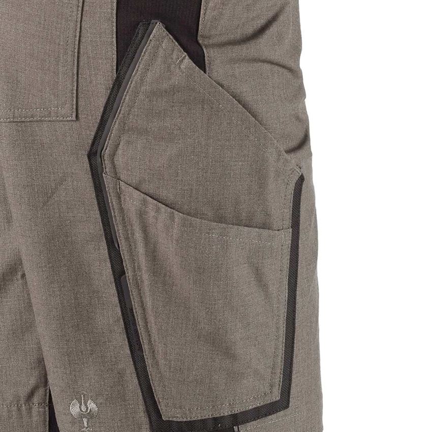 Work Trousers: Shorts e.s.vision, ladies' + stone melange/black 2