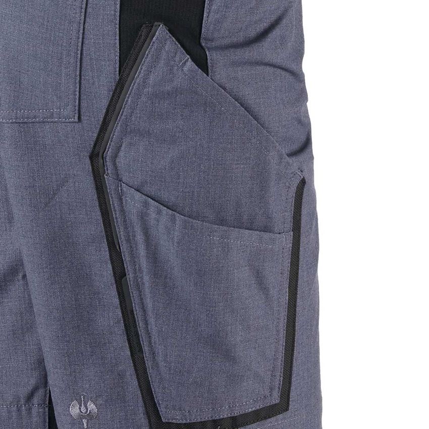 Work Trousers: Shorts e.s.vision, ladies' + pacific melange/black 2