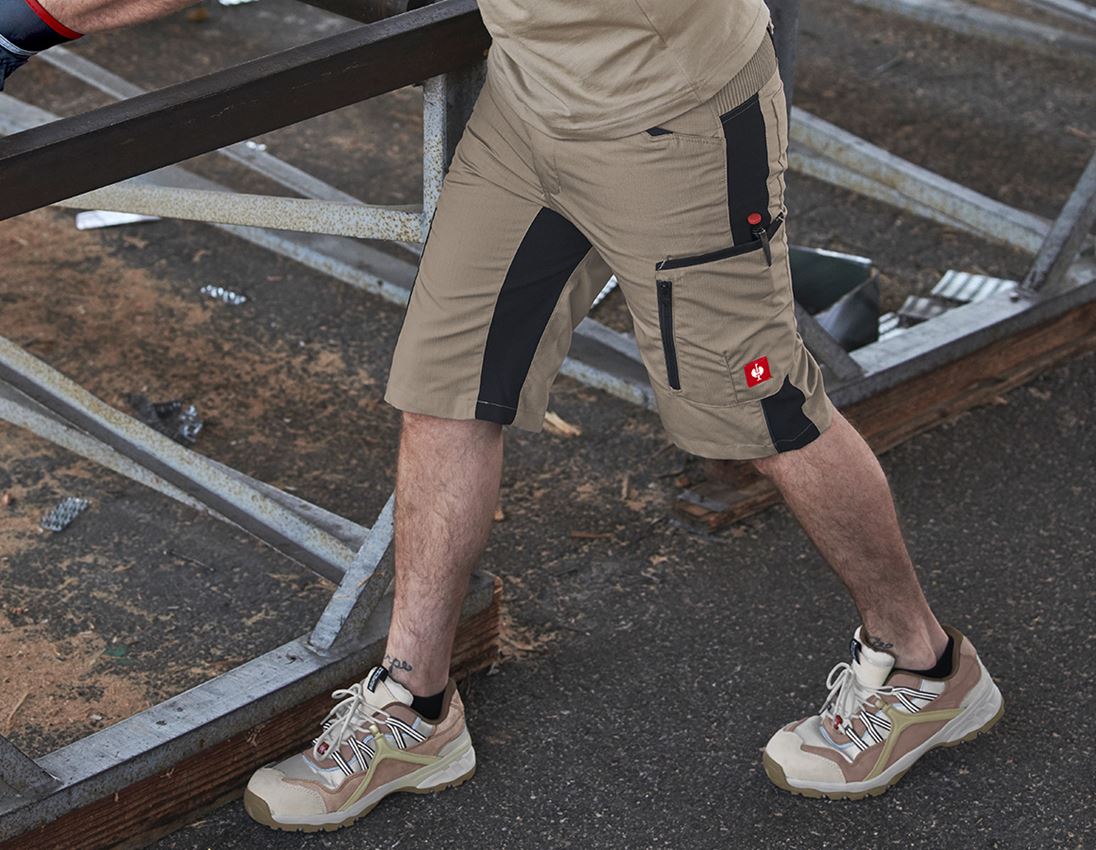 Work Trousers: Shorts e.s.vision, men's + clay/black