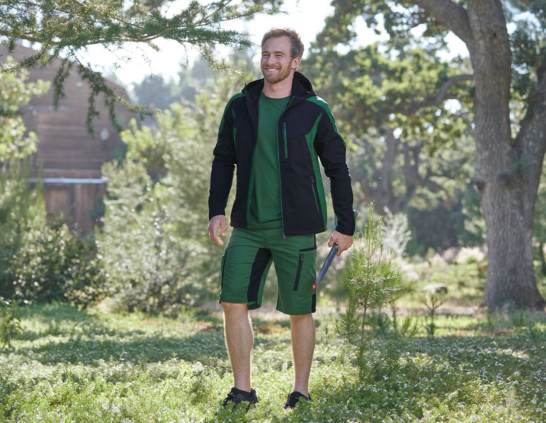Work Trousers: Shorts e.s.vision, men's + green/black 1