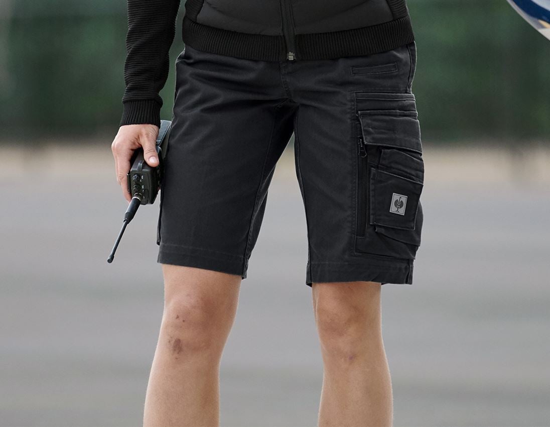 Work Trousers: Shorts e.s.motion ten, ladies' + oxidblack