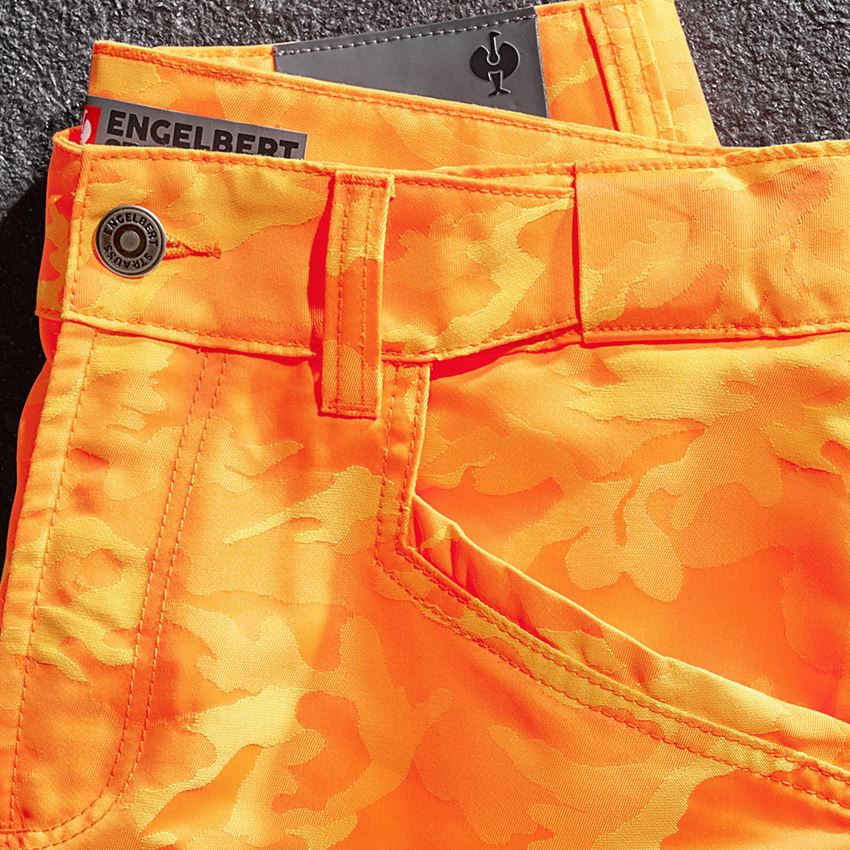 Pantalons de travail: e.s. Short color camo + camouflage orange 2