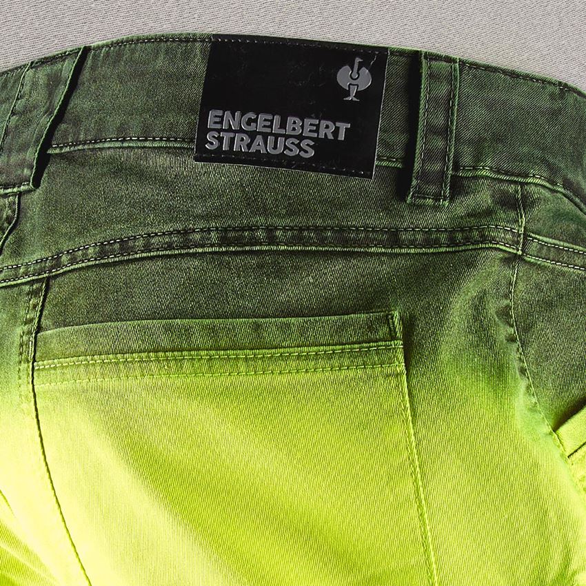 Pantalons de travail: e.s. Short color sprayer + jaune fluo/noir 2