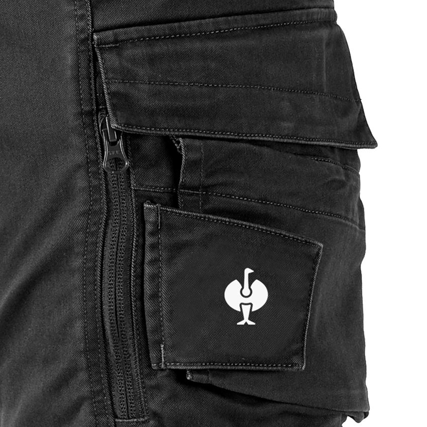 Work Trousers: Shorts e.s.motion ten handcraft 22, ladies' + oxidblack-brushed 2