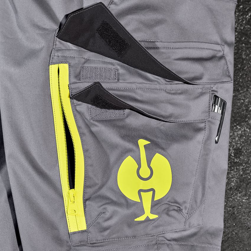 Work Trousers: Shorts e.s.trail + basaltgrey/acid yellow 2