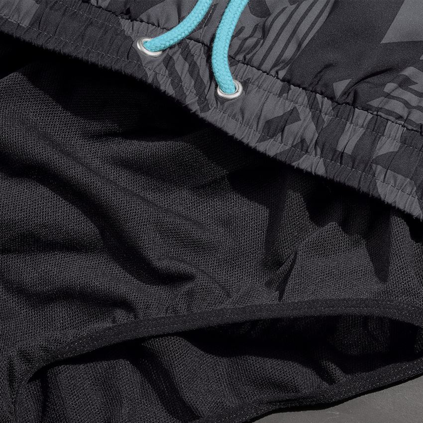 Clothing: Bathing shorts e.s.trail + black/anthracite/lapisturquoise 2