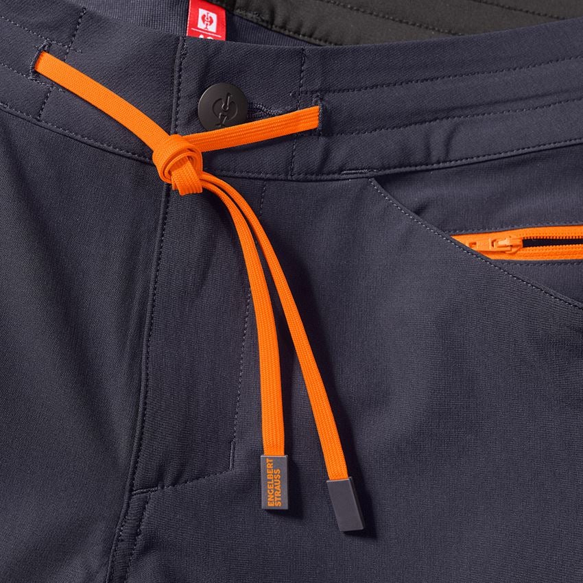 Pantalons de travail: Short fonctionnel réfléchissant e.s.ambition + bleu foncé/orange fluo 2