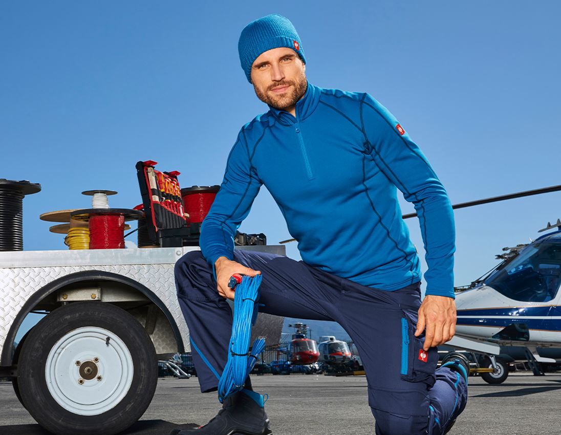 Shirts, Pullover & more: Functional-Troyer thermo stretch e.s.motion 2020 + atoll/navy 1