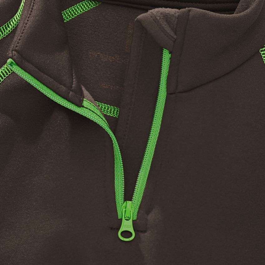 Shirts, Pullover & more: Funct.Troyer thermo stretch e.s.motion 2020 child. + chestnut/seagreen 2