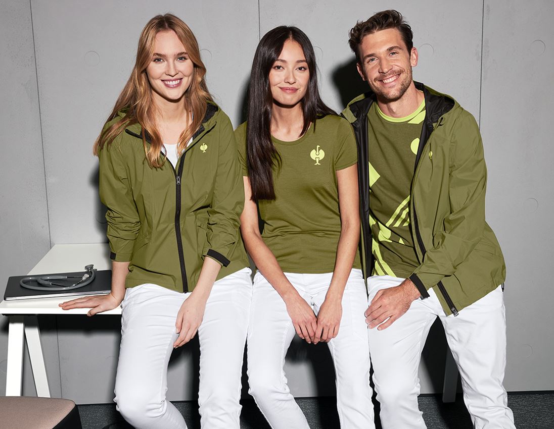 Shirts & Co.: T-Shirt Merino e.s.trail, Damen + wacholdergrün/limegrün 3